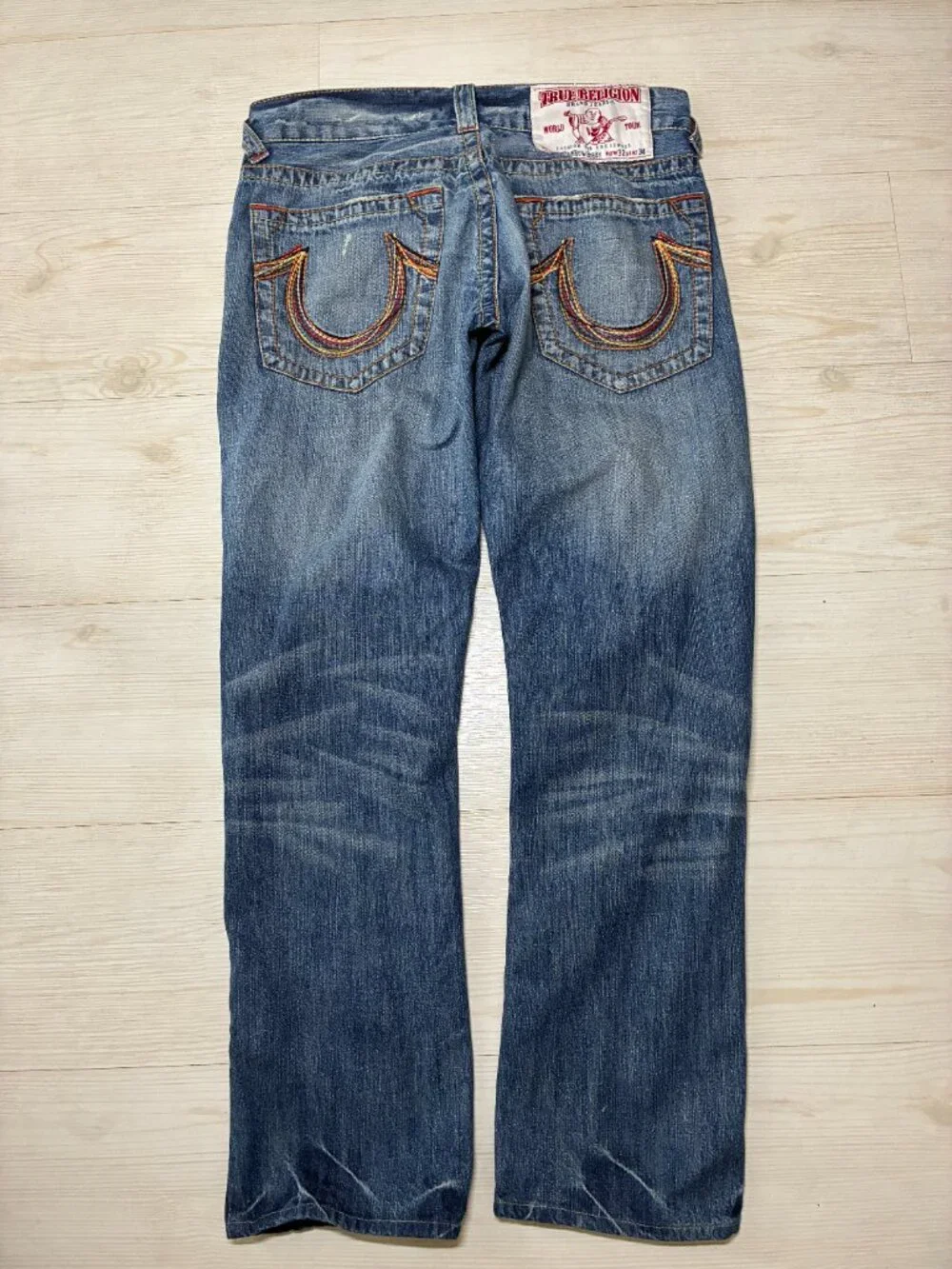 True Religion VGT Joey Rainbow Stitch Flare Jeans Men's